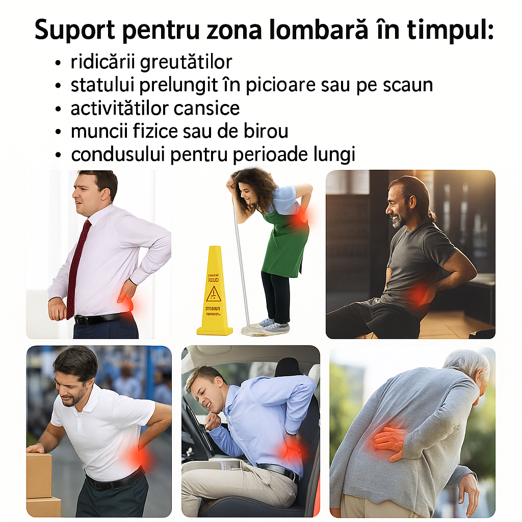 Centură lombară cu fir de cupru